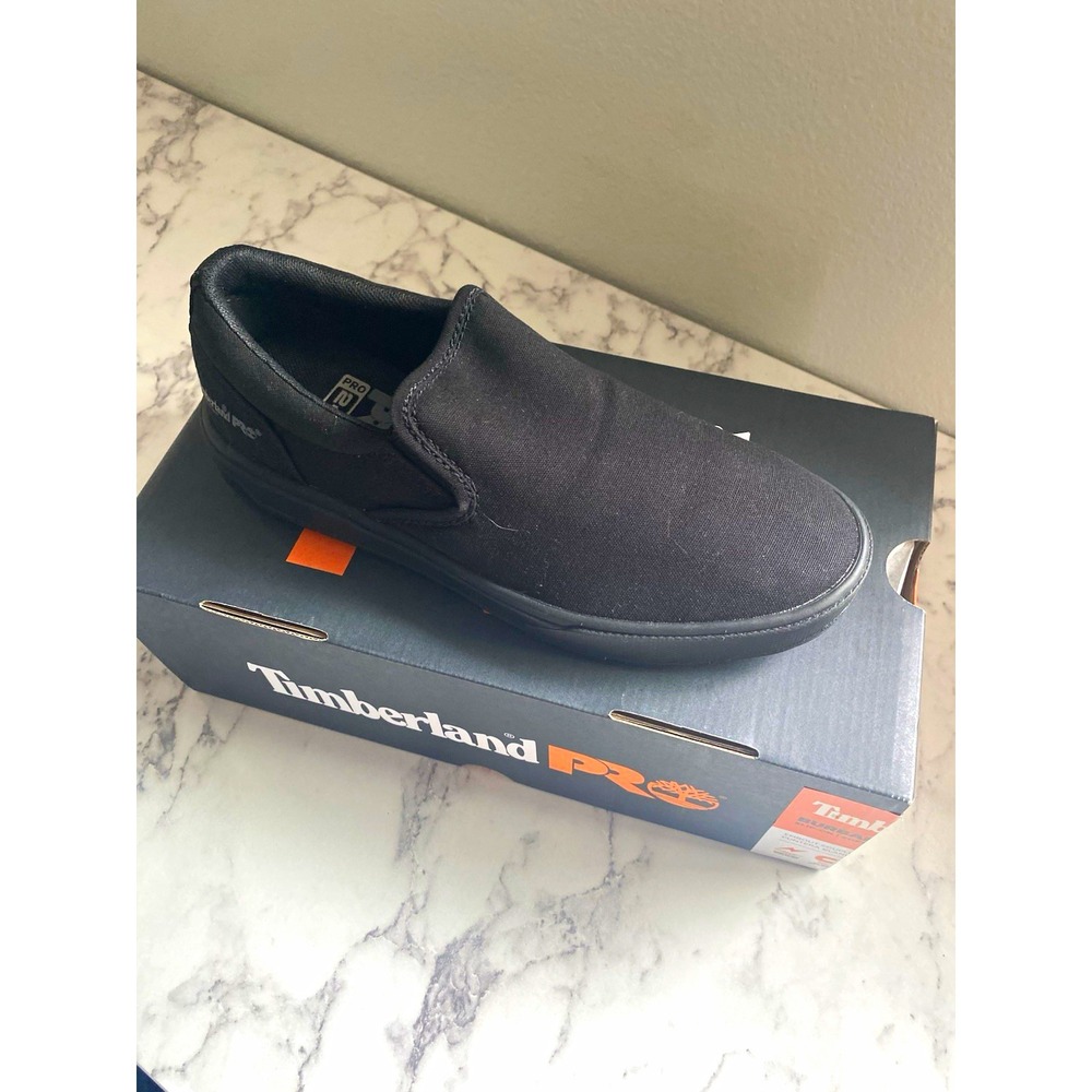 Timberland PRO Birk Burleigh Slip-On Slip Resistant Black Women's 5.5 M